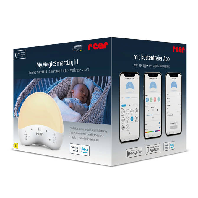 Lampka nocna LED aplikacja pozytywka timer REER